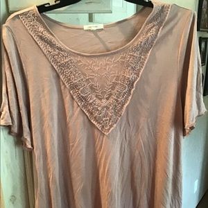 Ladies plus cold shoulder top